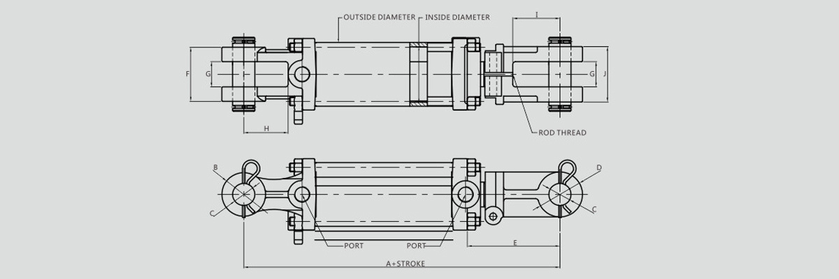 Tie Rod Hydraulic Cylinder 2500 PSI