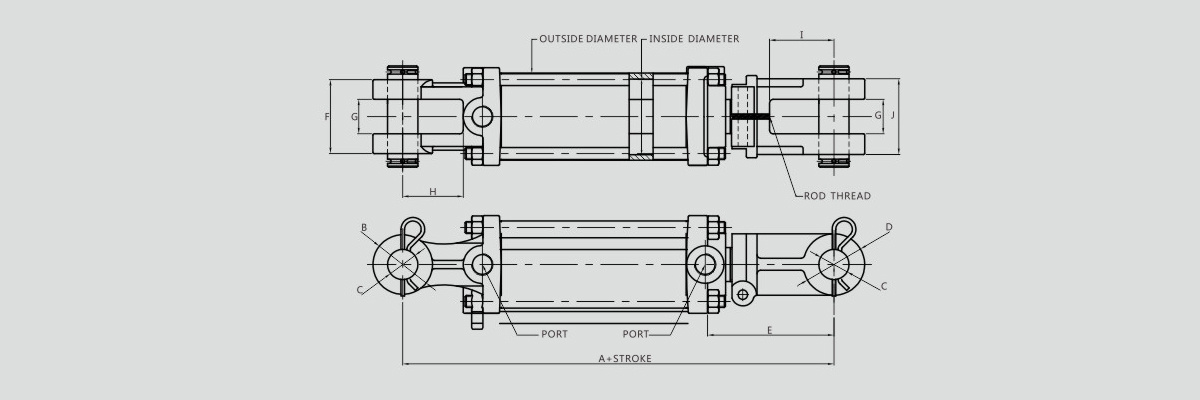 Tie Rod Hydraulic Cylinder 3000PSI