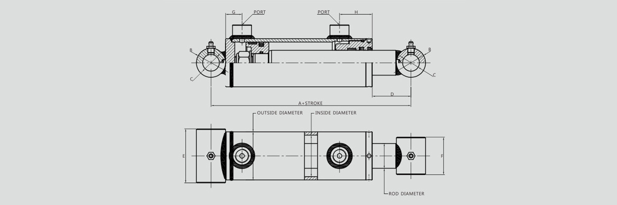 WBU Cross-Tube Welded Hydraulic Cylinder