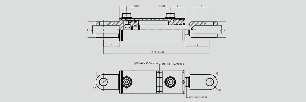 WCL Clevis Welded Hydraulic Cylinder